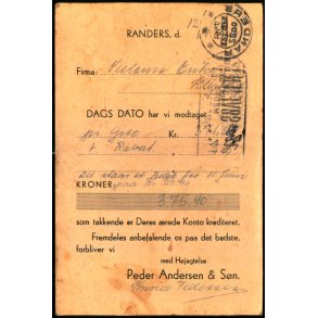 Peder Andersen & Sn - Randers - u/n - Brugt - Fold !