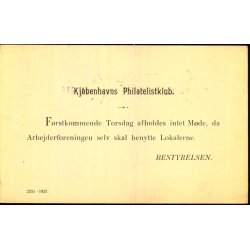 Kjbenhavns Philatelistklub - Kbh. K. - Form 62 - Brugt
