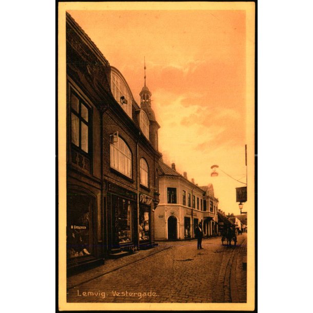 Lemvig - Vestergade - Hans Riegels Bogh. 29375 - Ubrugt