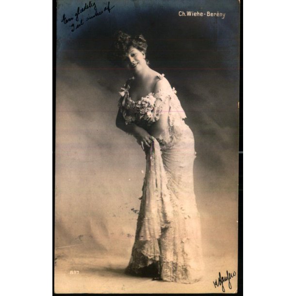 Charlotte Wiche Bereny - Fotokort P. Hechscher 897  - Brugt