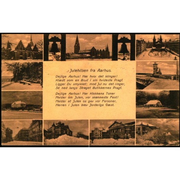 Julehilsen fra Aarhus - Aarhus Kunsthandel - J.J.N. 6458 - Brugt