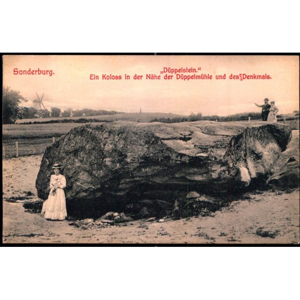 Sonderburg - "D�ppelstein" - Ein Kolos in der N�he der D�ppelm�hle und des Denkmals - Th. Lau 641