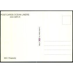 MSC RHAPSODY - ocean Liners - u/n - Ubrugt