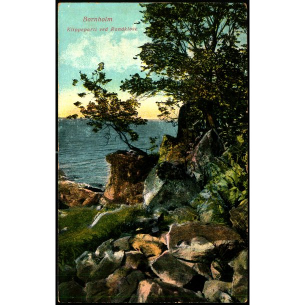 Bornholm - Klippeparti ved Randklve - C.F. Eneret 697 - Brugt