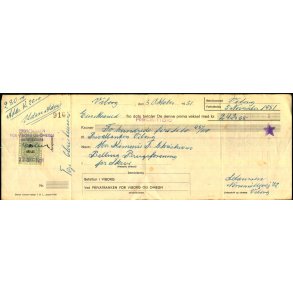 Privatbanken for Viborg og Omegn - Veksel - 1951