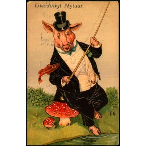 Gldeligt Nytaar - Rheinische Kunst u/n - Brugt - Svagt Hjrne !