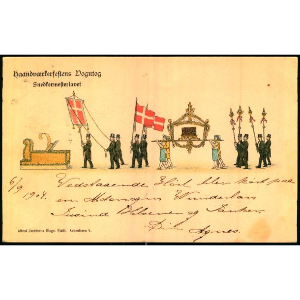 Haandvrkerfestens Vogntog - Snedkermesterlavets Vogn - A. Jacobsen u/n - Brugt