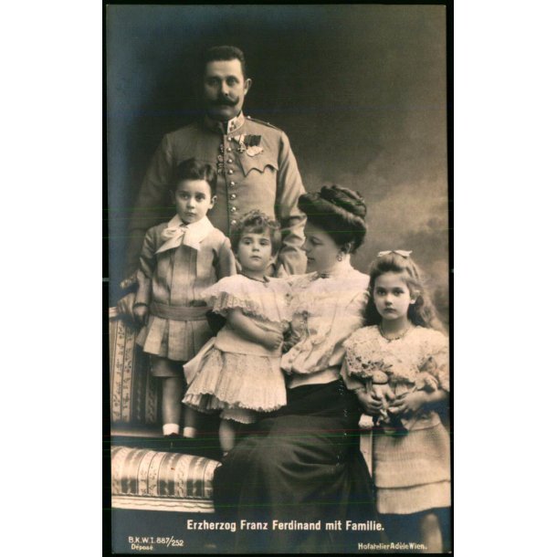 Erzherzog Franz Ferdinand mit Familie - B.K.W. 887/252 - Ubrugt