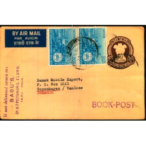 Luftpost Brev fra Indien til Danmark - 24 - 11 - 74