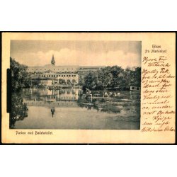 Hilsen fra Marienlyst - Parken med Badehotellet - K. 7318 - Brugt