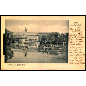 Hilsen fra Marienlyst - Parken med Badehotellet - K. 7318 - Brugt