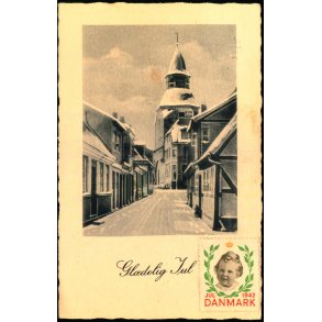 Faaborg i Sne - Gl�delig Jul - Chr. Rasmussens Bogh. 7315 - Brugt