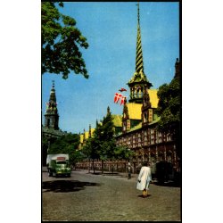 Kbenhavn - Brsen med Udsigt over Christiansborg Slot - Rudolf Olsen u/n