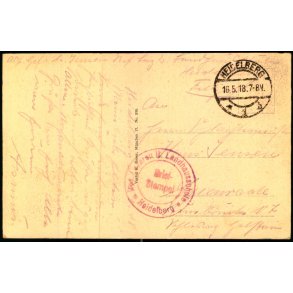 Feldpost - Heidelberg  16 - 5 - 18  - Til  Apenrade - Billedside : Grossherzogin Hilda von Baden.