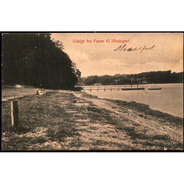 Udsigt fra Fn mod Hindsgavl  - J.G. Kreutzers Papir u/n - Brugt