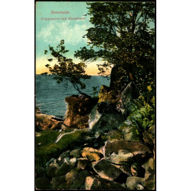 Bornholm - Klippeparti ved Randklve - C.F. Eneret 697 - Brugt