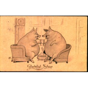 Alfred Schmidt - Gldeligt Nytaar - Stender u/n - Svagt hjrne !