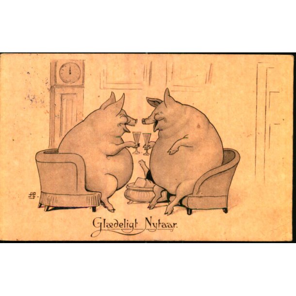 Alfred Schmidt - Gldeligt Nytaar - Stender u/n - Svagt hjrne !