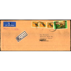 Luftpost Rekommanderet Brev fra Uganda til Tyskland - 25 - 11 - 67