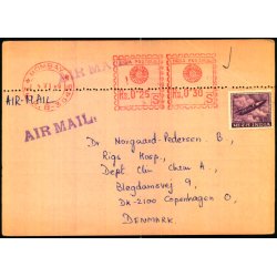 Luftpost Kort fra Indien til Danmark - 30 - 5 - 74