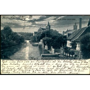 Hilsen fra Odense - C. St. Eneret u/n - Brugt 9 - 7- - 1898 !!