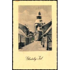 Faaborg i Sne - Gl�delig Jul - Chr. Rasmussens Bogh. 7315 - Brugt