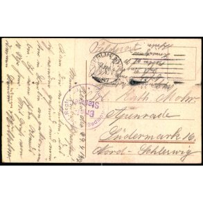 Feldpost - Berlin NW  30 - 4 -17 - Til Apenrade  - Billedside : Berlin 