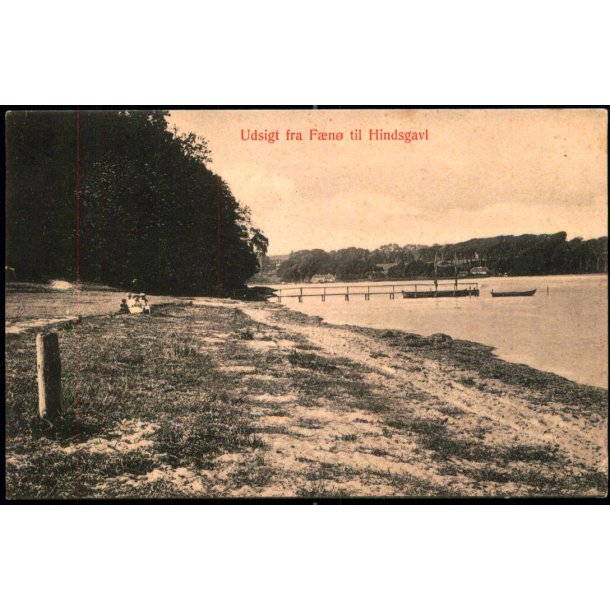 Udsigt fra Fn mod Hindsgavl  - J.G. Kreutzers Papir u/n - Brugt