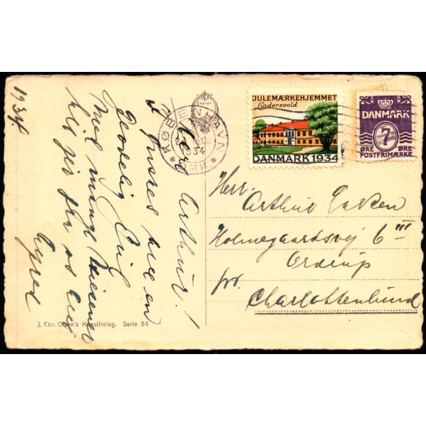 Julemrke 1934 p Postkort