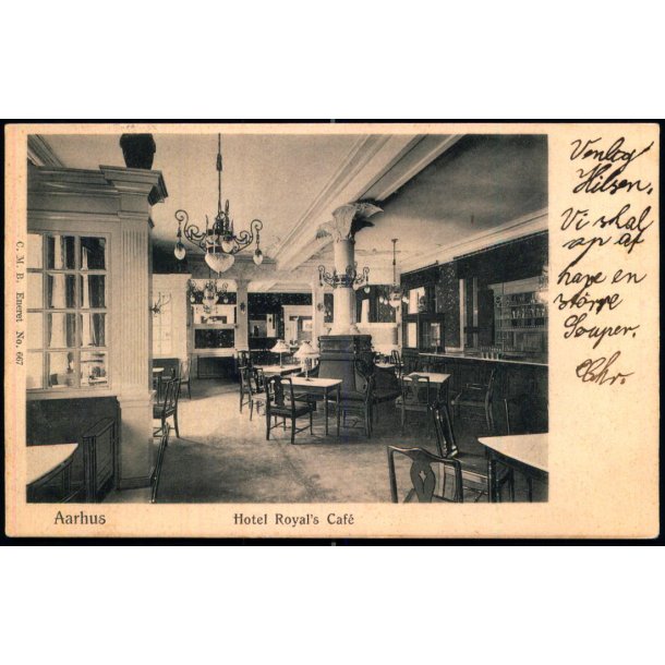 Aarhus - Hotel Royal`s Cafe - C.M.B. 697 - Brugt
