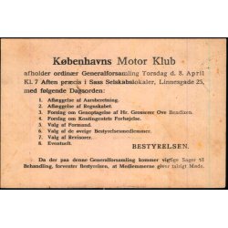 Kbenhavns Motor Klub - Kbh.K  - u/n - Brugt. 
