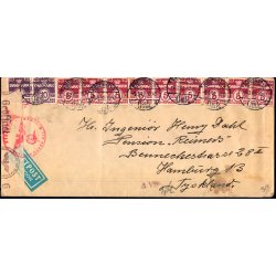 Luftpost - Censurbrev fra Danmark  9 - 3 - 42 - Til Tyskland