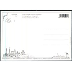 Dronning Margrethe II - Svanen 4 U - 12x17 cm. - Ubrugt