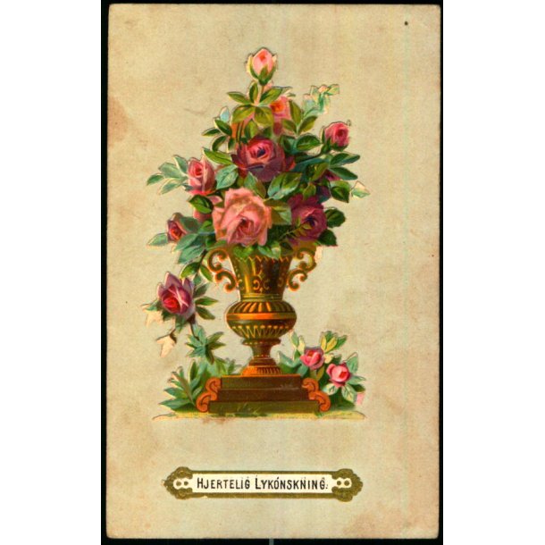 Kartonkort - Hjertelig Lyknskning