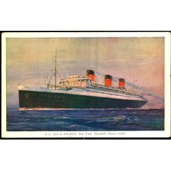 S.S. Ile De France - NY 1 - Ubrugt