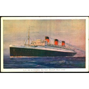 S.S. Ile De France - NY 1 - Ubrugt