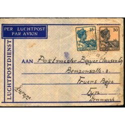 Luftpost Brev fra Hollandsk Indien til Danmark - 18 - 12 - 33