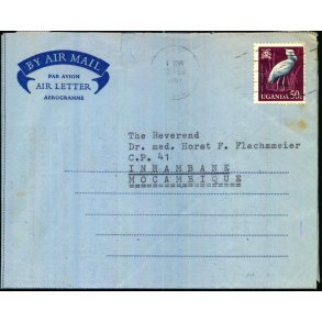 Luftpost Brev fra Uganda til Mocambique - 10 - 2 - 67