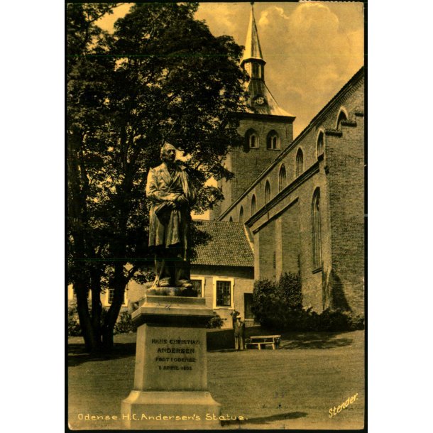 H.C. Andersens Statue - Odense - Stender  1001 K - Brugt