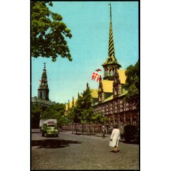 K�benhavn - B�rsen med Udsigt over Christiansborg Slot - Rudolf Olsen u/n