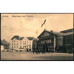 Aarhus - Bispetorvet med Teateret - Papithuset 6808 - Brugt