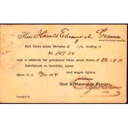 Glud &amp; Marstrands Fabriker - Kbh.K  - u/n - Brugt. 