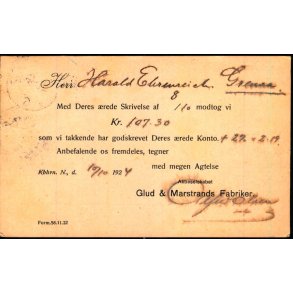 Glud & Marstrands Fabriker - Kbh.K  - u/n - Brugt. 