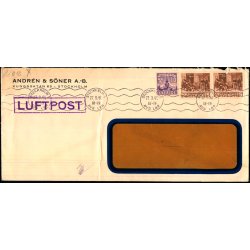 Luftpost - Censurbrev fra Sverige  27 - 9 - 41 - Til Danmark