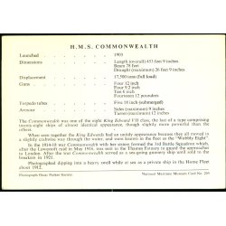 H.M.S.Commonwelth - Marine Museum Card 209