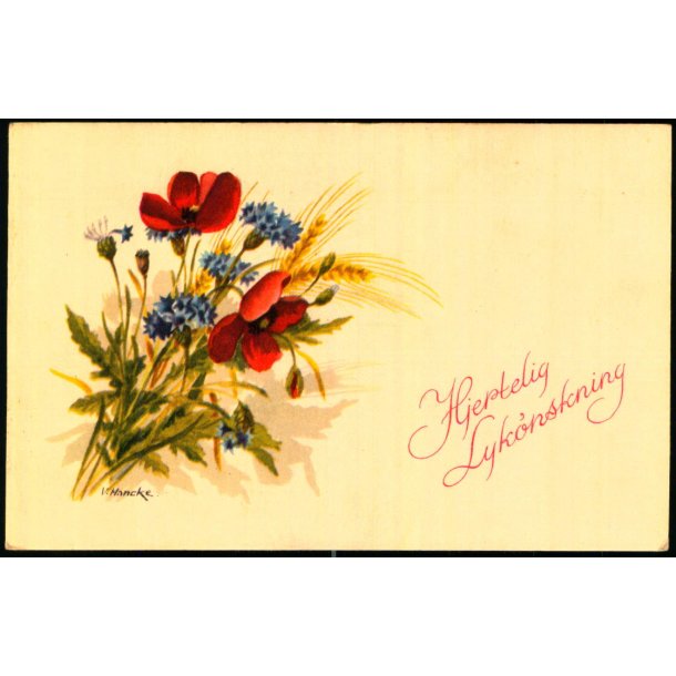 V.Hancke - Hjertelig Lyknskning - WL 528 - Brugt