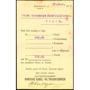 Nordisk Kabel og Traadfabrik - Kbh. F. - u/n - Brugt