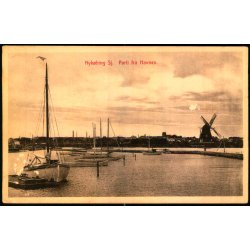 Nyk�bing Sj. - Parti fra Havnen - Poul Helms Bogh. 86827 - Ubrugt - Fold !