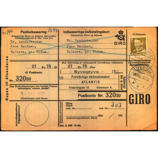 Postindkassering - 16 - 10 - 50