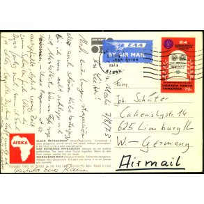 Luftpost Kort fra Kenya til Tyskland - 12 - 4 - 73